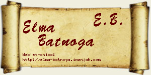 Elma Batnoga vizit kartica